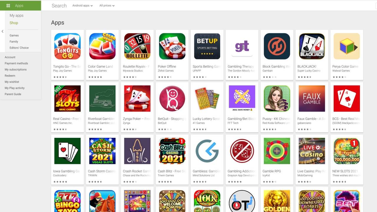 Google Play, daha fazla ülkede kumar uygulamalarının kapısını açıyor 2021


