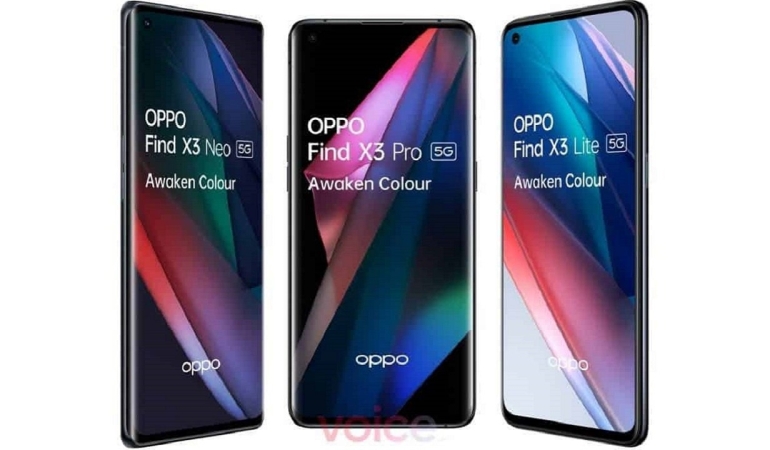 OPPO Find X3 Pro, X3 Lite ve X3 Neo telefonlar sızdırılmış bir görüntüde görünüyor