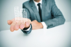 businessman and buildings