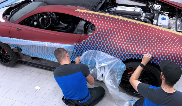 Bu Bugatti Divo Lady Bug’ın geometrik boyama işi gerçekten türünün tek örneği