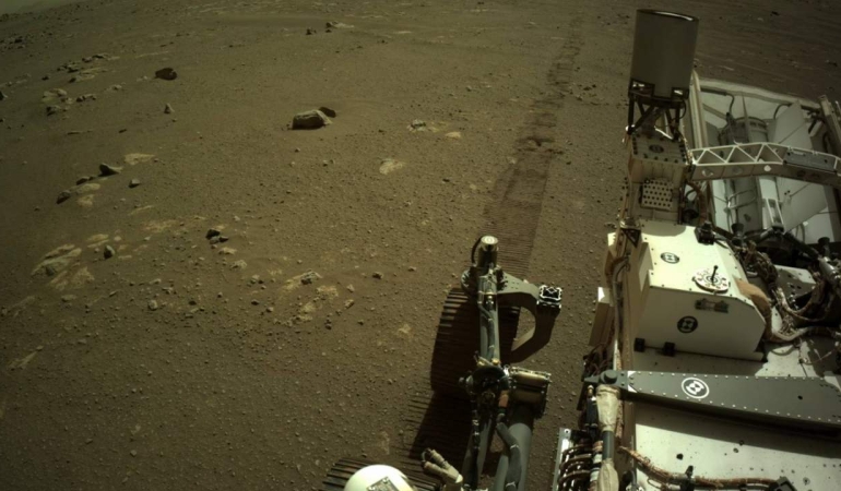 NASA, Mars’ta ilerleyen Perseverance gezgininin ilk ses klibini paylaştı