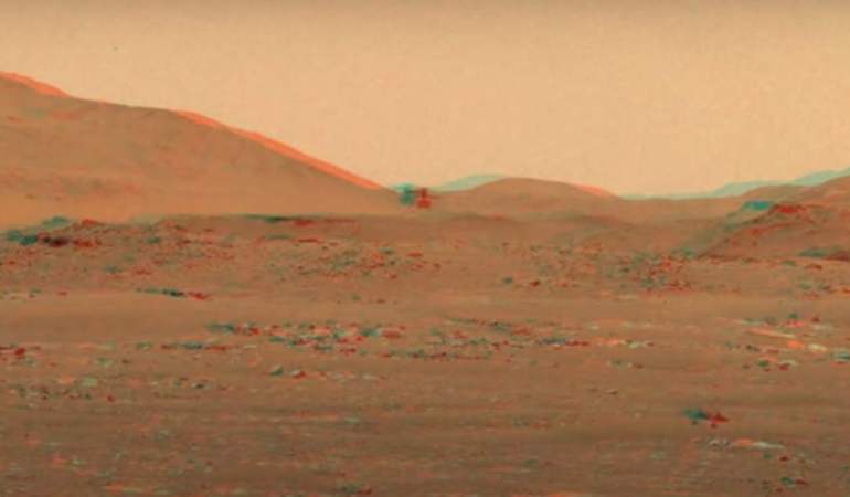 NASA’nın Ingenuity helikopterinin eski okul 3D gözlüklerle Mars’ta uçmasını izleyin