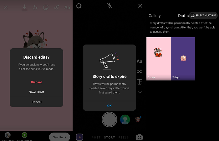 Instagram Hikayeleri Taslakları Artık Tüm Kullanıcılara Açık