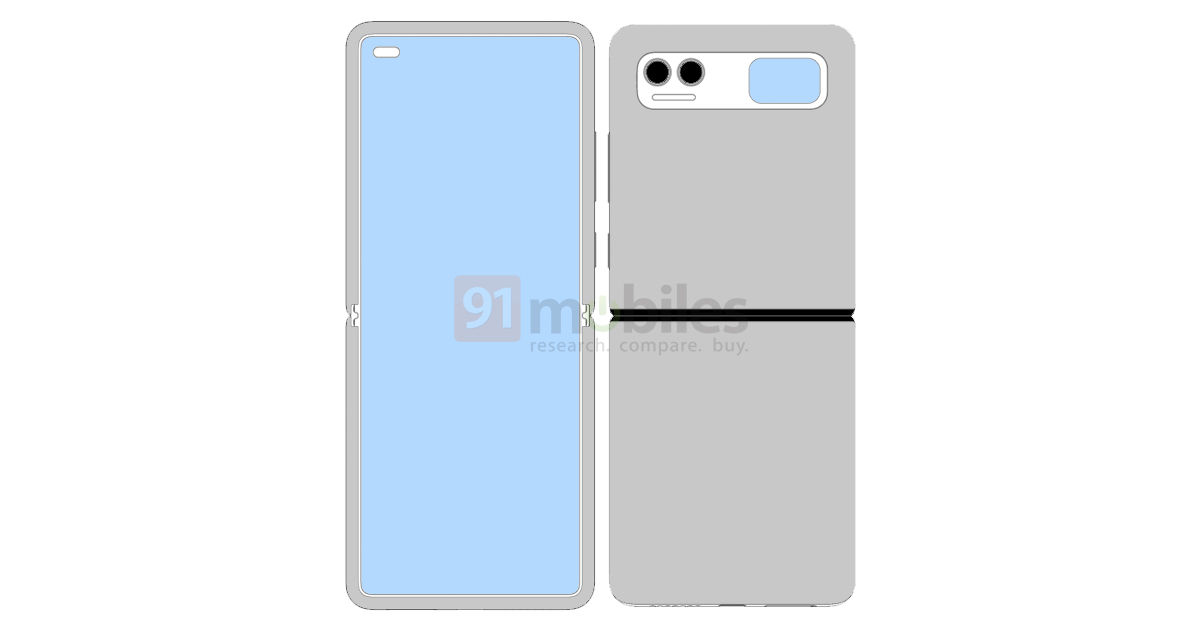 Xiaomi-flip-phone-with-a-clamshell-design-and-a-dual-front-camera-spotted-in-the-new-patent