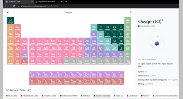 Dijital Kimya, Aramada Etkileşimli Bir Periyodik Tablo ile Google’da Başlıyor