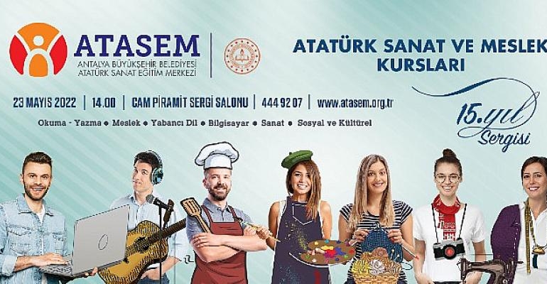 ATASEM kursiyerlerinden yıl sonu sergisi
