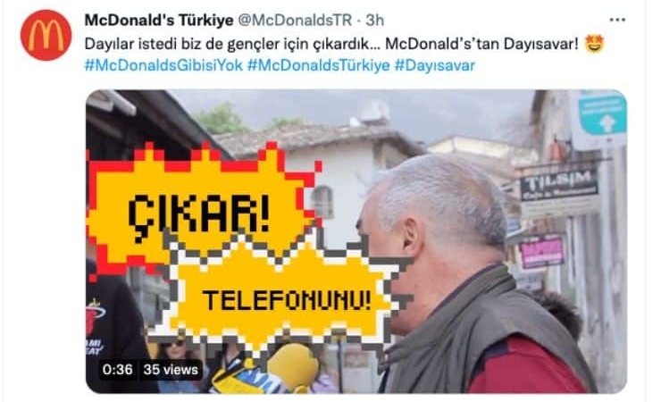 McDonald’s’ın Yayınladıktan Kısa Bir Süre Sonra Kaldırdığı ‘Dayısavar’ Videosu Sosyal Medyada Viral Oldu