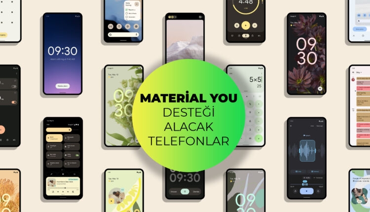 Material You yakında daha fazla cihaza geliyor!
