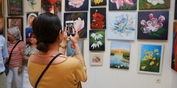 Mudanya Hobi Sanat Atölyeleri Resim ve Ebru Sergisi Açıldı