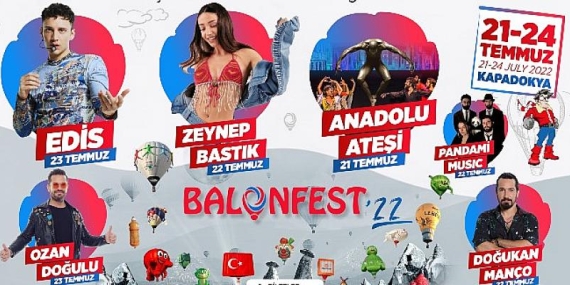 3. Uluslararası Kapadokya Balon Festivali  “Balonfest’22”  21-24 Temmuz Tarihleri Arasında Gerçekleştirilecek