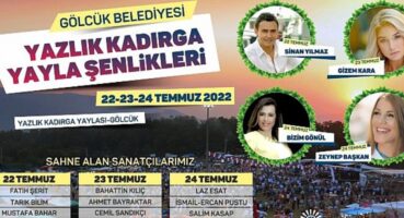 Gölcük Belediyesi Yazlık Kadırga Şenlikleri 22-23-24 Temmuz’da