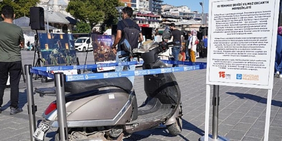 Şehit Yılmaz Ercan’ın 15 Temmuz Gecesine damga vuran motosikleti Üsküdar’da sergileniyor