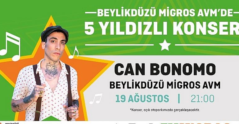 Can Bonomo, Beylikdüzü Migros AVM’de  sevenleriyle buluşacak