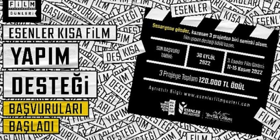 Esenler Kısa Film Yapım Desteği  Başvuruları Başladı