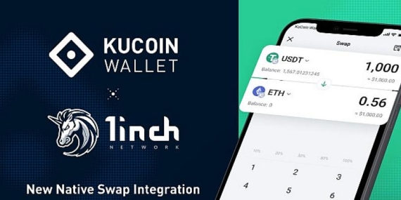 KuCoin Wallets, Yerel Takas İşlevini Devreye Almak için 1inch ile İş Birliği Yaptı