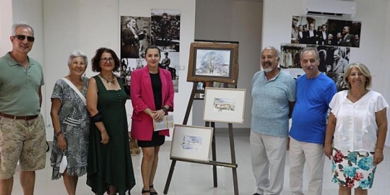 Nejat Orhan Sulu Boya Sergisi Didimli Sanatseverlerle Buluştu