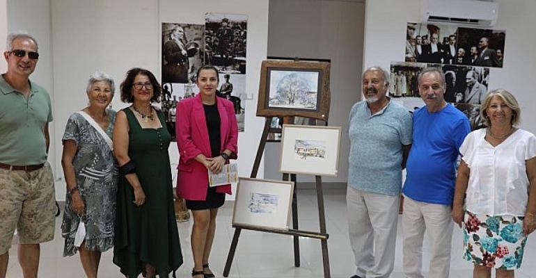 Nejat Orhan Sulu Boya Sergisi Didimli Sanatseverlerle Buluştu