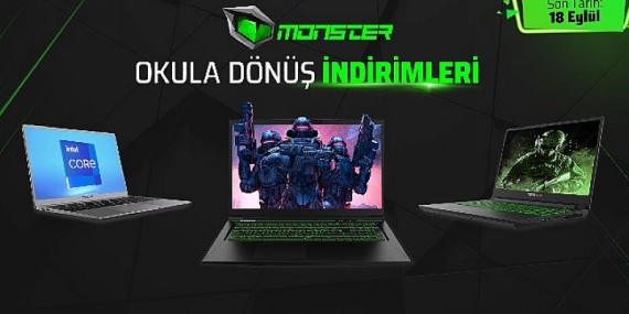 Okul dönemine güçlü bir başlangıç yapmak isteyenlere Monster Notebook’tan Okula Dönüş kampanyası!