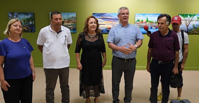 Ressam Mualla Demir’den  Ayvalık Peyzajları Resim Sergisi