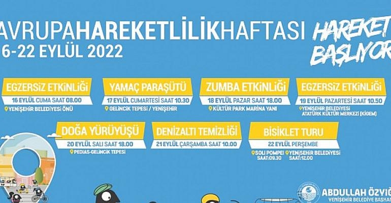 Yenişehir Belediyesinden 7 günlük sağlıklı hareketlilik etkinliği