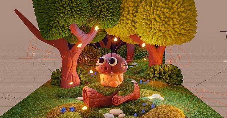 3D İllüstratör Juliestrator Bu Hafta NVIDIA Stüdyo’da Mushroom Spirit Eseriyle Büyülüyor
