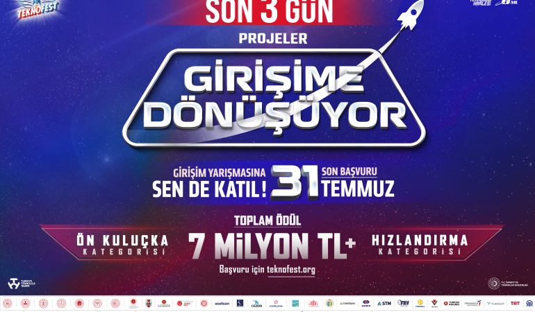 TEKNOFEST Girişim Yarışması Başvurusu için Son 3 Gün
