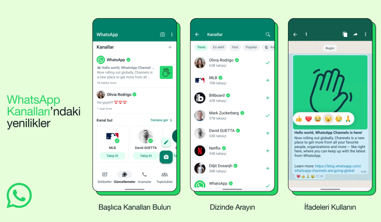 WhatsApp Kanallar Türkiye’de kullanıma açılıyor