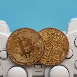 Crypto,Gaming,Concept.,Video,Game,Controller,With,A,Bitcoin,Cryptocurrency