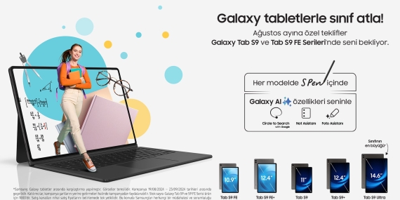 Samsung’dan Yapay Zekalı Galaxy Tab S9 Serisi Tabletlerde “Okula Dönüş” Kampanyası