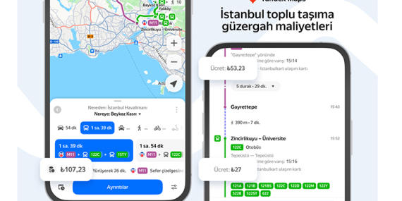 İstanbul toplu taşıma ücretleri gerçeği: Yandex ile keşfedin
